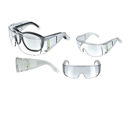 Gözlük Üstü Antifog Buğulanmaz Laboratuvar Şeffaf İş Güvenlik Gözlüğü Ce