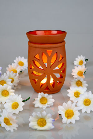 Lotus Çiçeği El Yapımı Çömlek Buhurdanlık Tütsülük