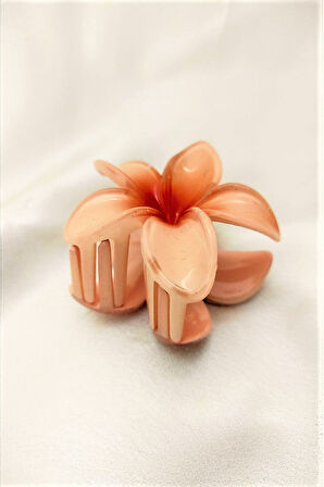 Ten Lotus Çiçek Parlak Akrilik Kadın Mandal Toka