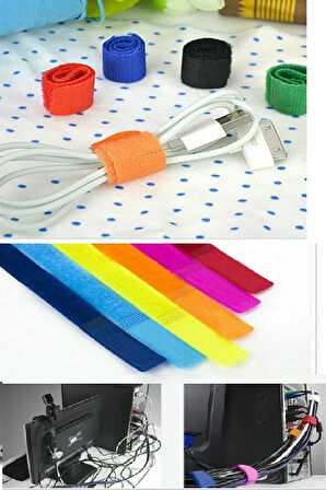 12 Li Kablo Tutucu Cırt Kulaklık Fare Airfry Ev Ofis İçin Kablo Düzenleyici Sabitleyici