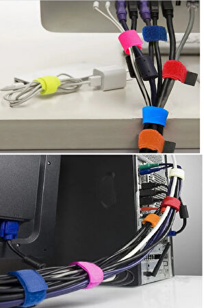 12 Li Kablo Tutucu Cırt Kulaklık Fare Airfry Ev Ofis İçin Kablo Düzenleyici Sabitleyici