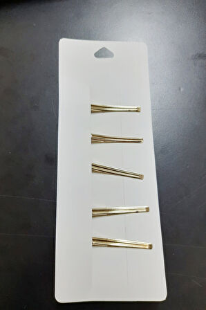 Gold Tema 5 Li Set Saç Tokası Seti Çoklu Figürlü Toka Seti - Kalp- - Min