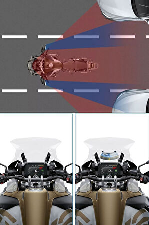 Motosiklet İçin Islanmaya Dayanıklı Geniş Açı Ve Kör Nokta Aynası Vizörü