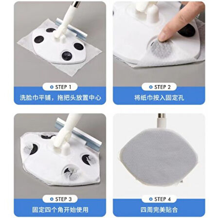 Islak Mendil Uyumlu Pratik Çek Çekli Mop (C-727)