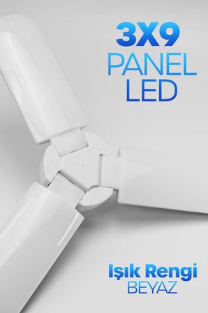 40W 3 Kanatlı Pervane LED Ampul 27 LED Tasarruflu E27 Ev Ampul 4000 Lümen Lamba LD03