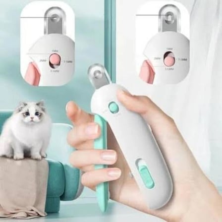Muhtelif Törpülü Hazneli Ayarlanabilir (1-3,5 mm Kademeli) Kedi & Köpek Tırnak Makası