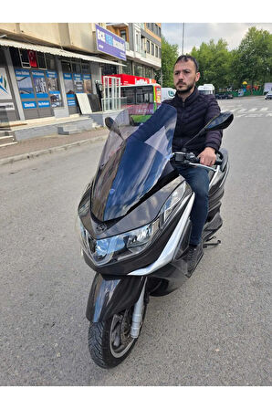 MOTOCAM Piaggio X10 Siperlik Ön Cam 2011-2017 Model 73cm Füme Renkli 4mm