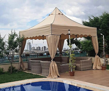 Bahçe Çadırı 3X3M Bahçe Çardağı Güneşlik Parti Çadırı Gölgelik Tente Gazebo