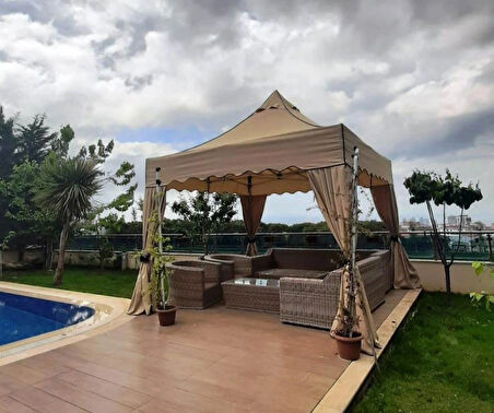 Bahçe Çadırı 3X3M Bahçe Çardağı Güneşlik Parti Çadırı Gölgelik Tente Gazebo