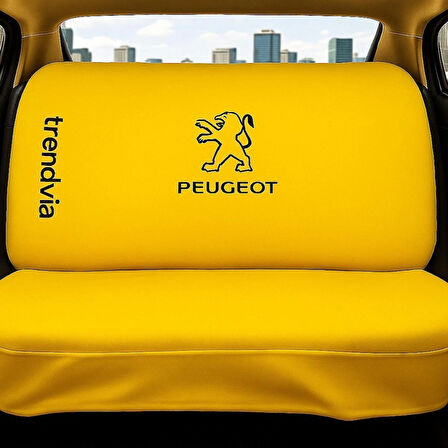 Peugeot Sarı Renk Ön ve Arka Koltuk Kılıfı Penye Servis Seti – Araba Koltuk Koruma