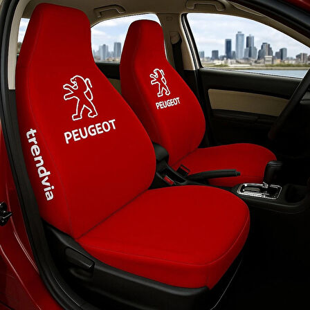 Peugeot Kırmızı Renk Ön ve Arka Koltuk Kılıfı Penye Servis Seti – Araba Koltuk Koruma