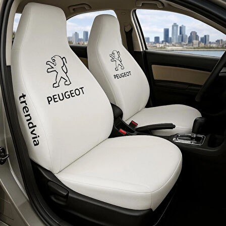 Peugeot Beyaz Renk Ön ve Arka Koltuk Kılıfı Penye Servis Seti – Araba Koltuk Koruma