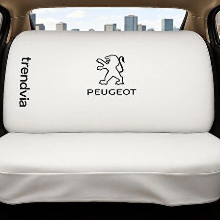 Peugeot Beyaz Renk Ön ve Arka Koltuk Kılıfı Penye Servis Seti – Araba Koltuk Koruma