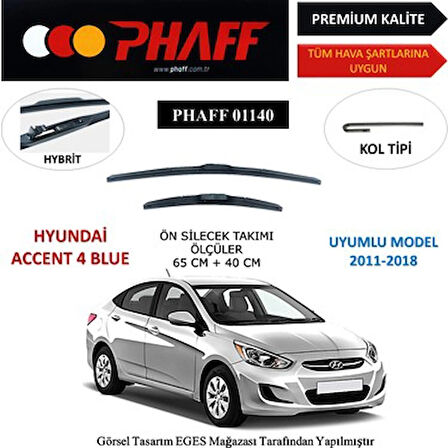 Phaff Hyundai Accent Blue Cam Silecek seti