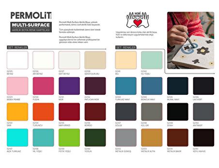Permolit Multi Surface Akrilik Hobi Boyası SAFİ BEYAZ 120 ml.