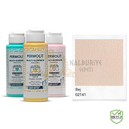 Permolit Multi Surface Akrilik Hobi Boyası BEJ 120 ml.