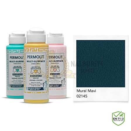 Permolit Multi Surface Akrilik Hobi Boyası MURAL MAVİ 120 ml.