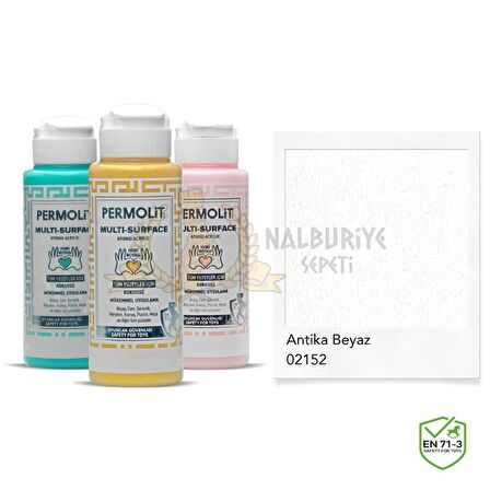 Permolit Multi Surface Akrilik Hobi Boyası ANTİKA BEYAZ 120 ml.