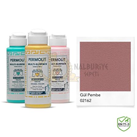 Permolit Multi Surface Akrilik Hobi Boyası GÜL PEMBE 120 ml.