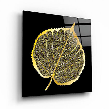 Gold Yaprak Cam Tablo | Hediyelik, Dekoratif, Ofis, Mutfak 