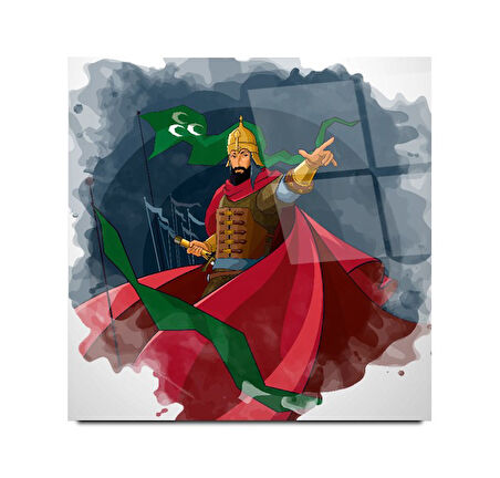 Fatih Sultan Mehmet Cam Tablo | Hediyelik, Dekoratif, Ofis, Mutfak 