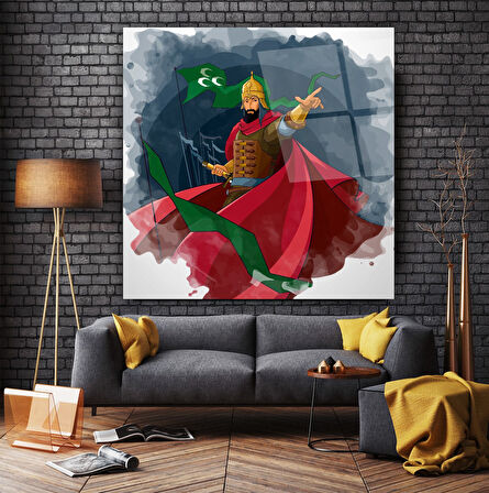 Fatih Sultan Mehmet Cam Tablo | Hediyelik, Dekoratif, Ofis, Mutfak 