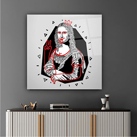 Mona Lisa Cam Tablo | Hediyelik, Dekoratif, Ofis, Mutfak 
