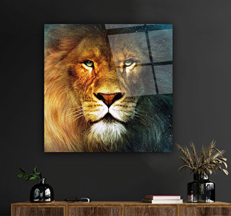 Aslan Cam Tablo | Hediyelik, Dekoratif, Ofis, Mutfak 