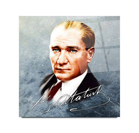 Atatürk Cam Tablo | Hediyelik, Dekoratif, Ofis, Mutfak 