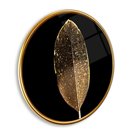 Gold Tüy Yuvarlak Cam Tablo | Hediyelik, Dekoratif, Ofis, Mutfak 