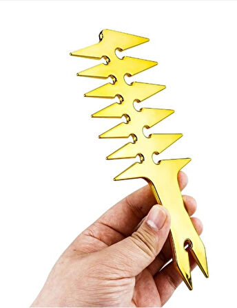 Geniş Aralıklı Saç Şekillendirici Tarak Gold Wax Tarağı Gold Renk Altın Şekil Tarağı