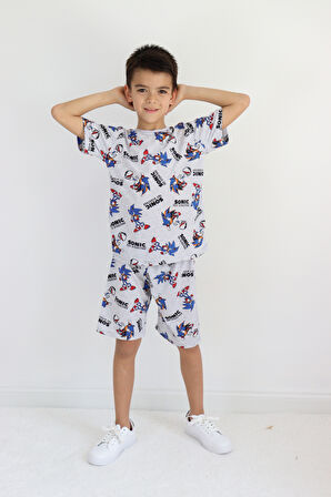 Erkek Çocuk Dinazor Desen Kaprili Basic Takım Takım 