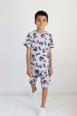 Erkek Çocuk Dinazor Desen Kaprili Basic Takım Takım 