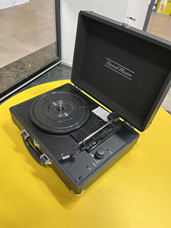 Record Master 3 Devir Plak Çalar Çantalı Pikap Siyah