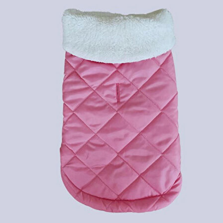 Gedyco Pink Kapitone İçi Polarlı Küçük Irk Köpek Yeleği