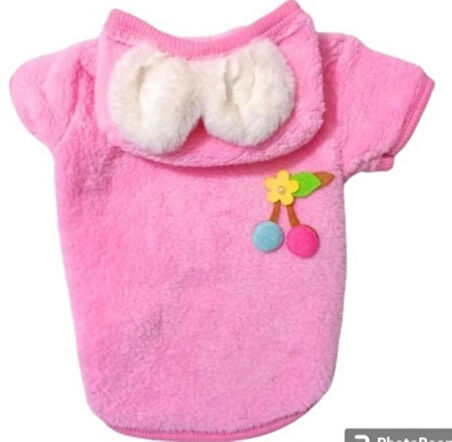 Gedyco Pink Premium Peluş Orta Irk Köpek Sweatshirtü (8 kg-20 kg arası köpeklere uygundur)