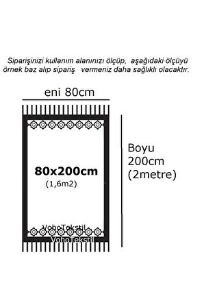 Algelsineve Çift Taraflı Kilim Yolluk - Siyah Beyaz Piramit Desen 80x200