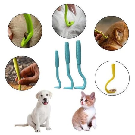 Muhtelif Evcil Hayvan & Kedi & Köpek Pire & Kene Temizleme Cımbızı 3 Adet