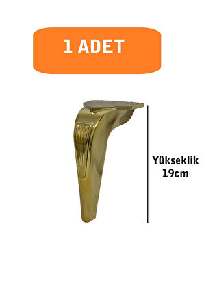 Kanepe Koltuk Tv Ünitesi Konsol Yükseltme Piton Model Plastik Ayak 19 Cm Gold Renk 1 Adet