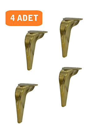 Kanepe Koltuk Tv Ünitesi Konsol Yükseltme Piton Model Plastik Ayak 19 Cm Gold Renk 4 Adet