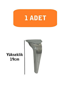 Kanepe Koltuk Tv Ünitesi Konsol Yükseltme Piton Model Plastik Ayak 19 Cm Krom Renk 1 Adet