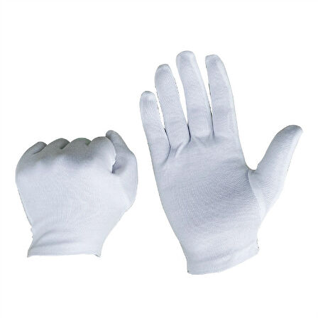 Unisex Beyaz 10 Çift Garson & Bando & Pandomim & Gösteri & Merasim Eldiveni
