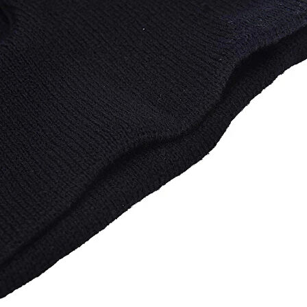 Unisex Siyah Kışlık Triko Örme Tek Gözlü Kar Maskesi Balaclava