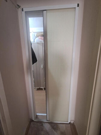 Akordiyon kapı pileli perde kapı polyester kumaş  seperatör