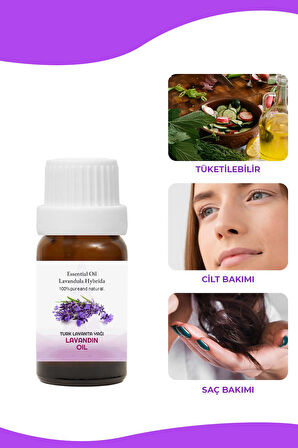 PROCLİS Türk Lavanta Yağı,%100 Doğal Bitkisel Uçucu Yağ, Lavandin Oil, 2'li Set 2x10 ml