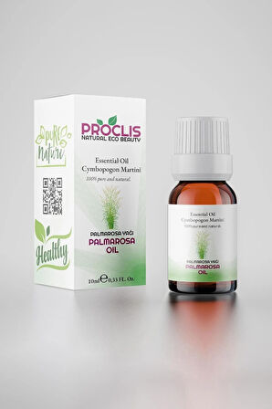PROCLİS Palmarosa Yağı, Uçucu Yağ, Palmarosa Oil, Cymbopogon Martini 3x10 ml, 3'lü Set