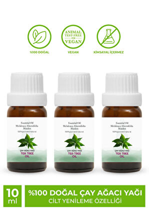PROCLİS Çay Ağacı Yağ, Uçucu Yağ, Tea Tree Oil, 3'lü Set 3x10 ml
