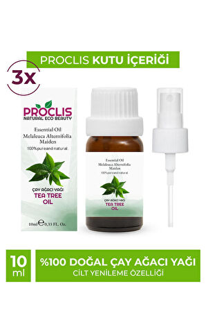 PROCLİS Çay Ağacı Yağ, Uçucu Yağ, Tea Tree Oil, 3'lü Set 3x10 ml