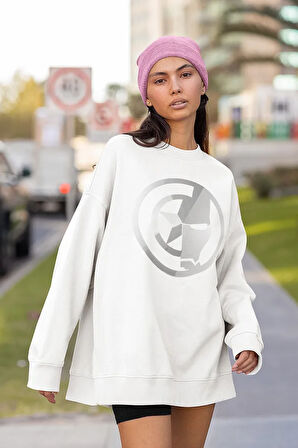 Kaptan Amerika X Iron Man Baskılı Unisex Oversize Avengers Sweatshirt