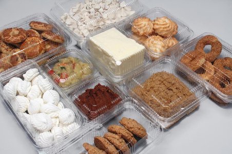 Kullan At Plastik Kilitli Şeffaf Düz Kapaklı Gıda Sakalam Kabı Sızdırmaz Kap - 1000 cc - 50 Adet